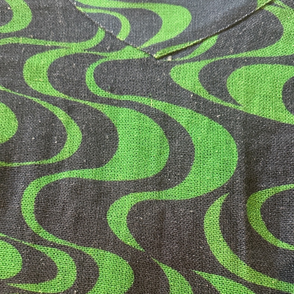 Frances Valentine Green and Navy Wave Mini Dress - Picture 3 of 5